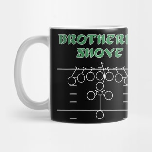 Brotherly Shove Football Mom Funny Football Fan Vintage Mug